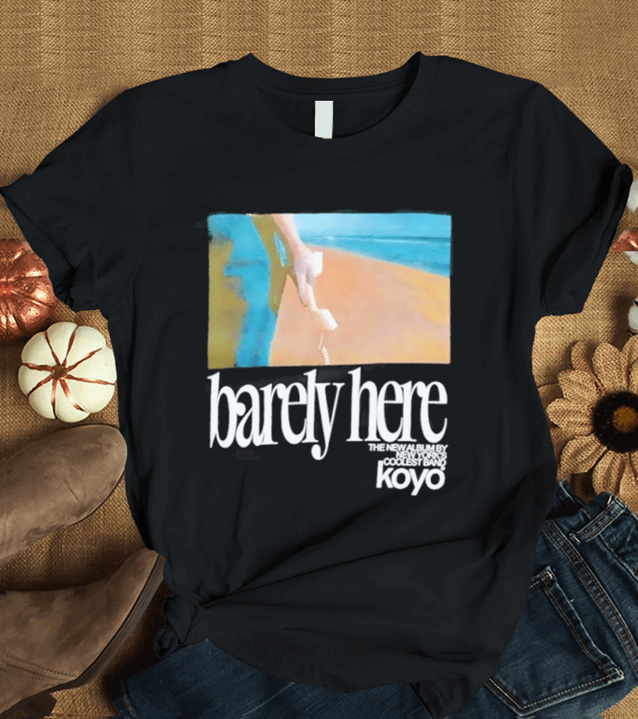 Koyo Barely Here Album Cover Art Beach Scene With Telephone T-Shirt