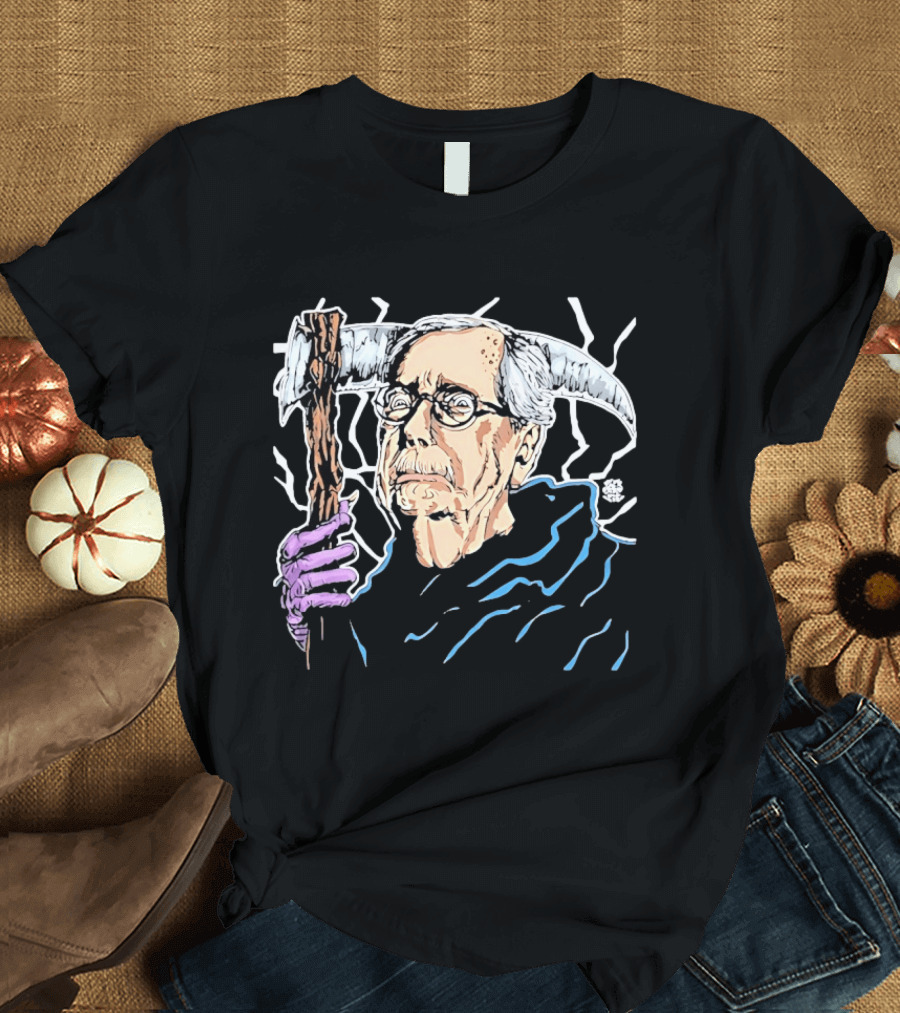 Mitch McConnell Grim Reaper Cartoon Satire Dark Humor T-Shirt