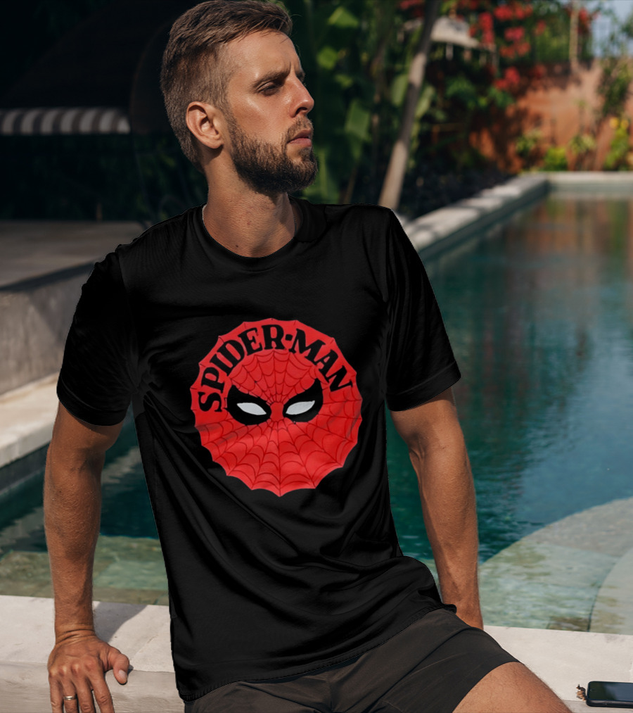 Spider Man Mask Marvel Comics Web T-Shirt