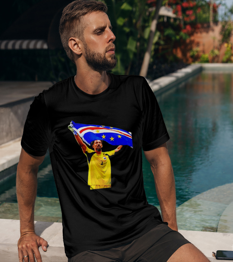 Vozinha Cape Verde Football Team Flag Celebration T-Shirt