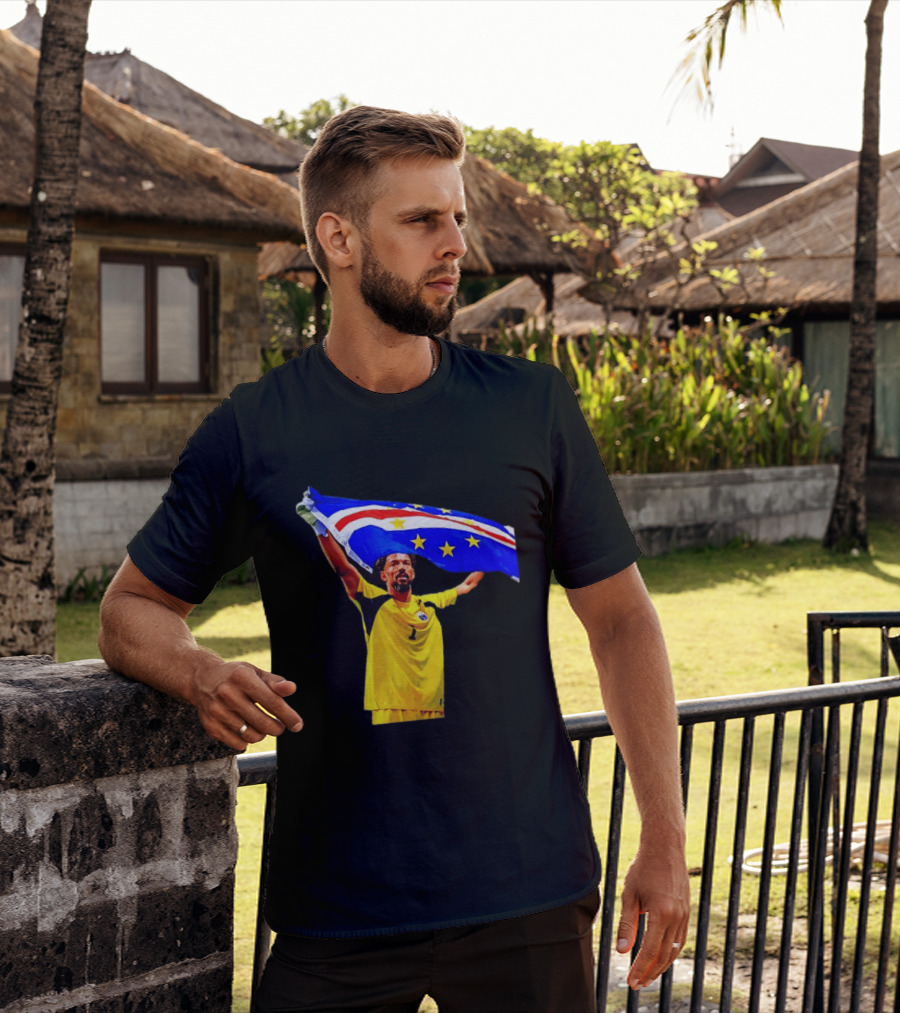 Vozinha Cape Verde Football Team Flag Celebration T-Shirt