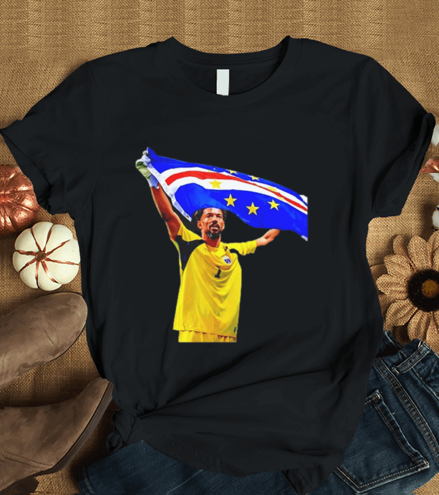 Vozinha Cape Verde Football Team Flag Celebration T-Shirt