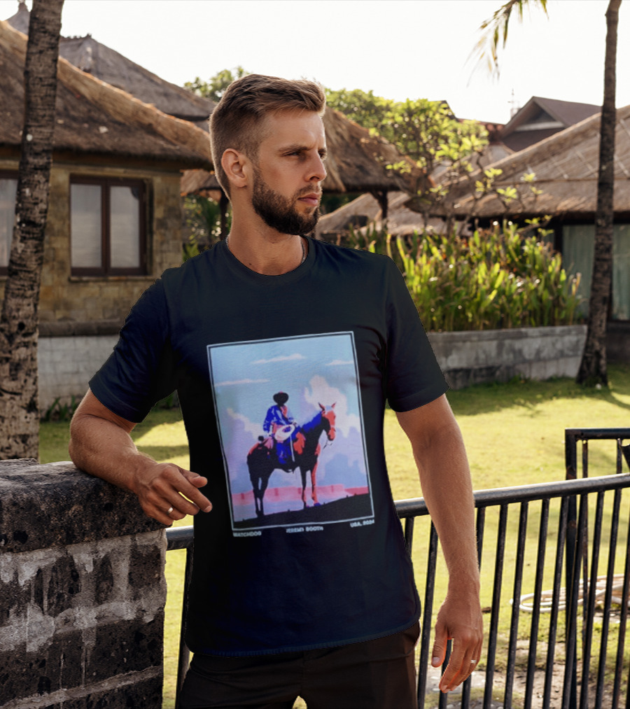 Dog Cowboy By Jeremy Booth USA 2024 T-Shirt