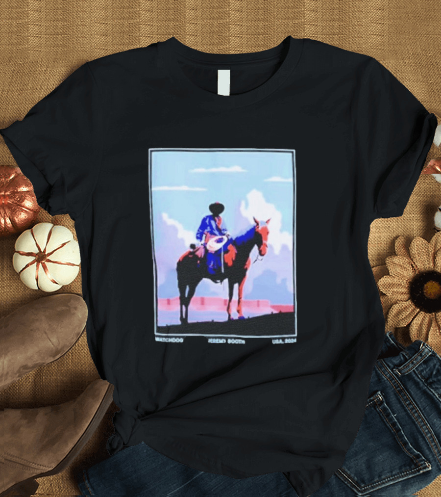 Dog Cowboy By Jeremy Booth USA 2024 T-Shirt