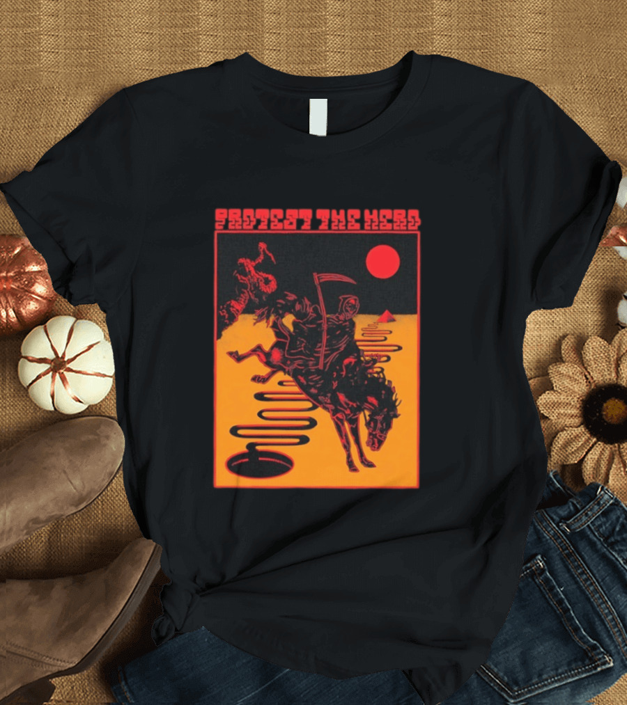 Protest The Hero Grim Reaper Horse Pyramid Red Moon Desert Path T-Shirt