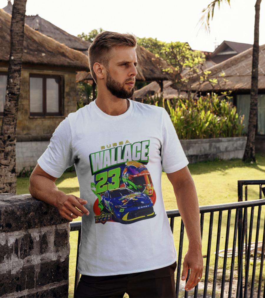 Bubba Wallace 23 Collect The Best Upper D.E.C.K Racing Helmet And Camry T-Shirt