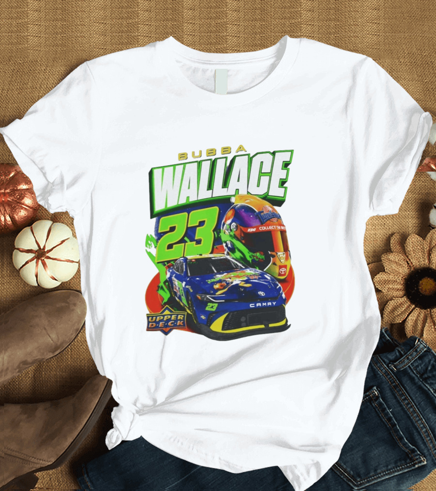 Bubba Wallace 23 Collect The Best Upper D.E.C.K Racing Helmet And Camry T-Shirt