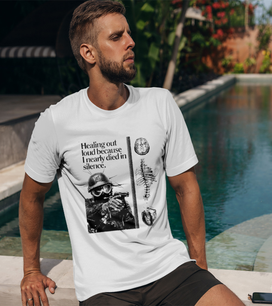 Healing Out Loud Soldier Brain Anatomy Urban Silence T-Shirt