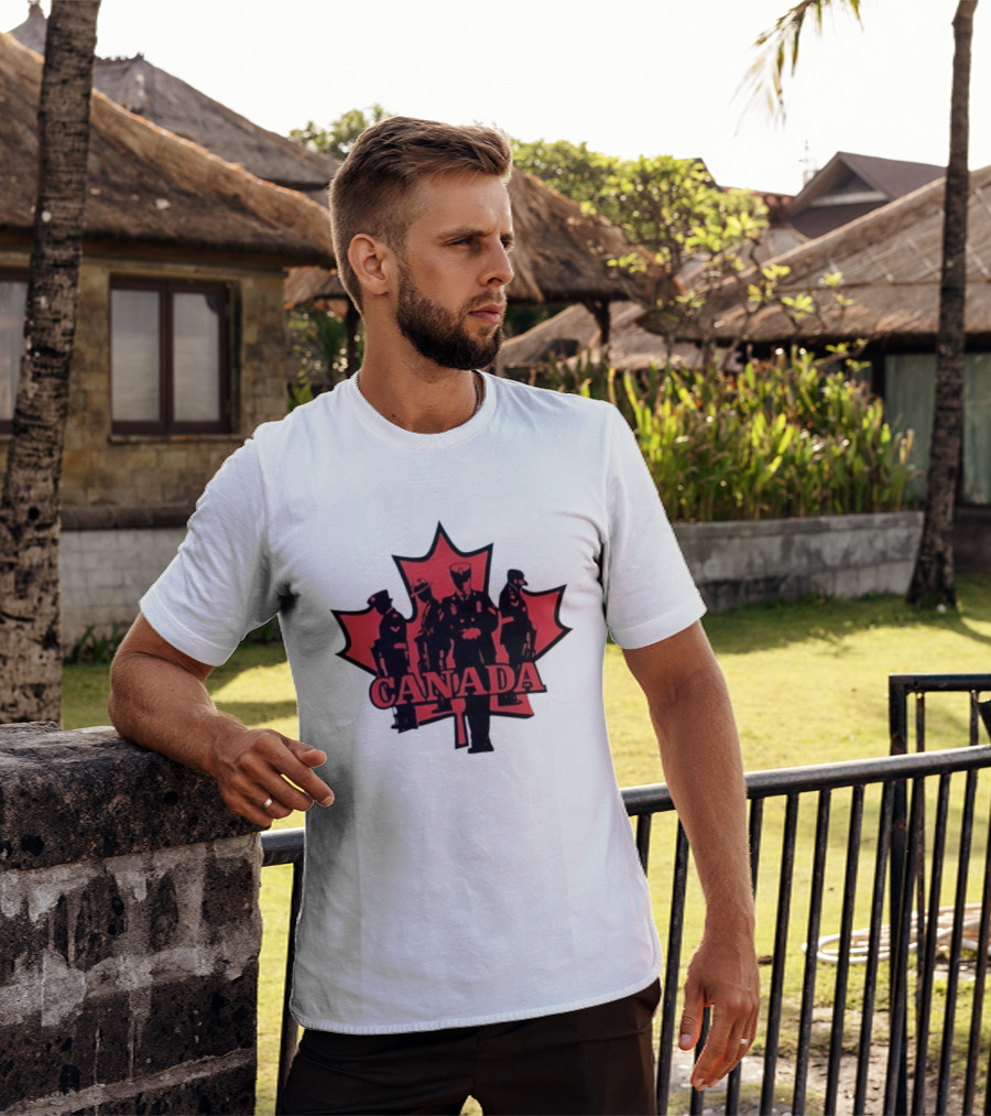 Canada Maple Leaf Uniformed Figures T-Shirt