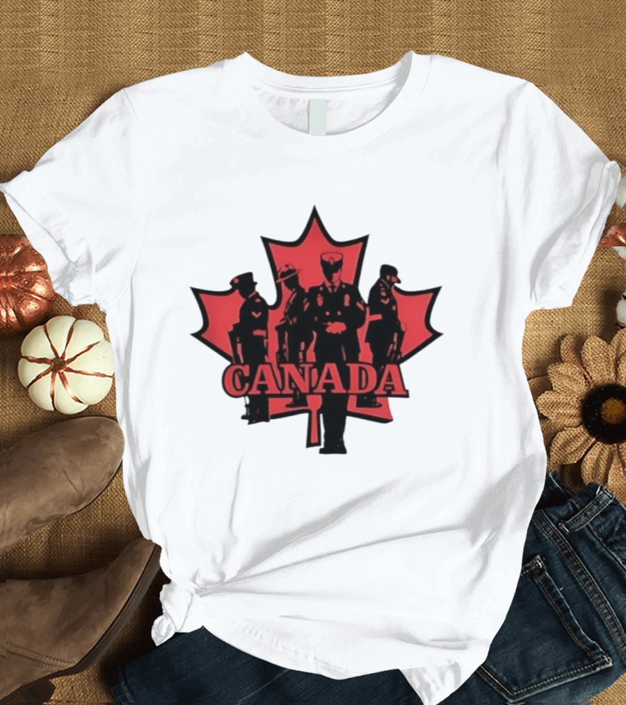 Canada Maple Leaf Uniformed Figures T-Shirt