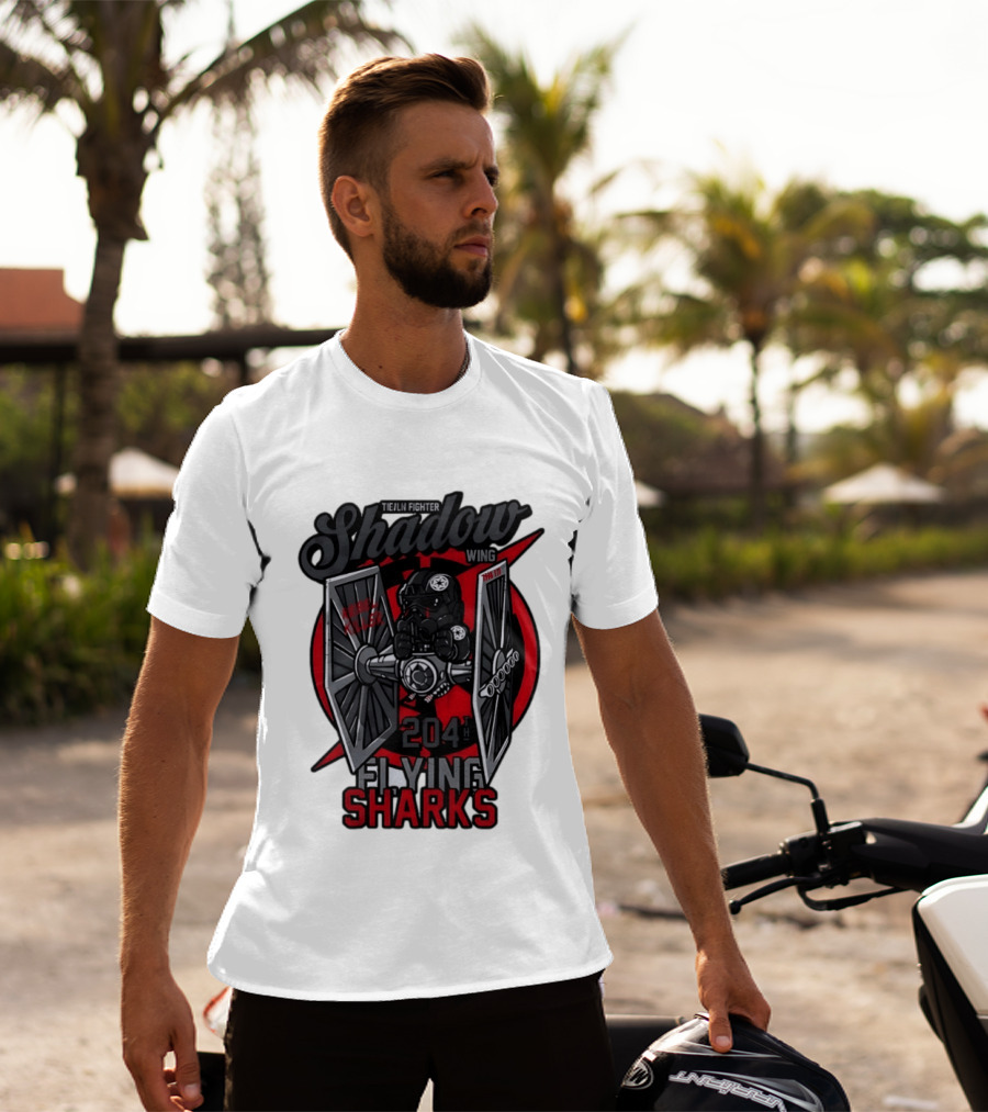 TIE Fighter Pilot Shadow Wing 204th Flying Sharks Rebel Killer Star Wars T-Shirt