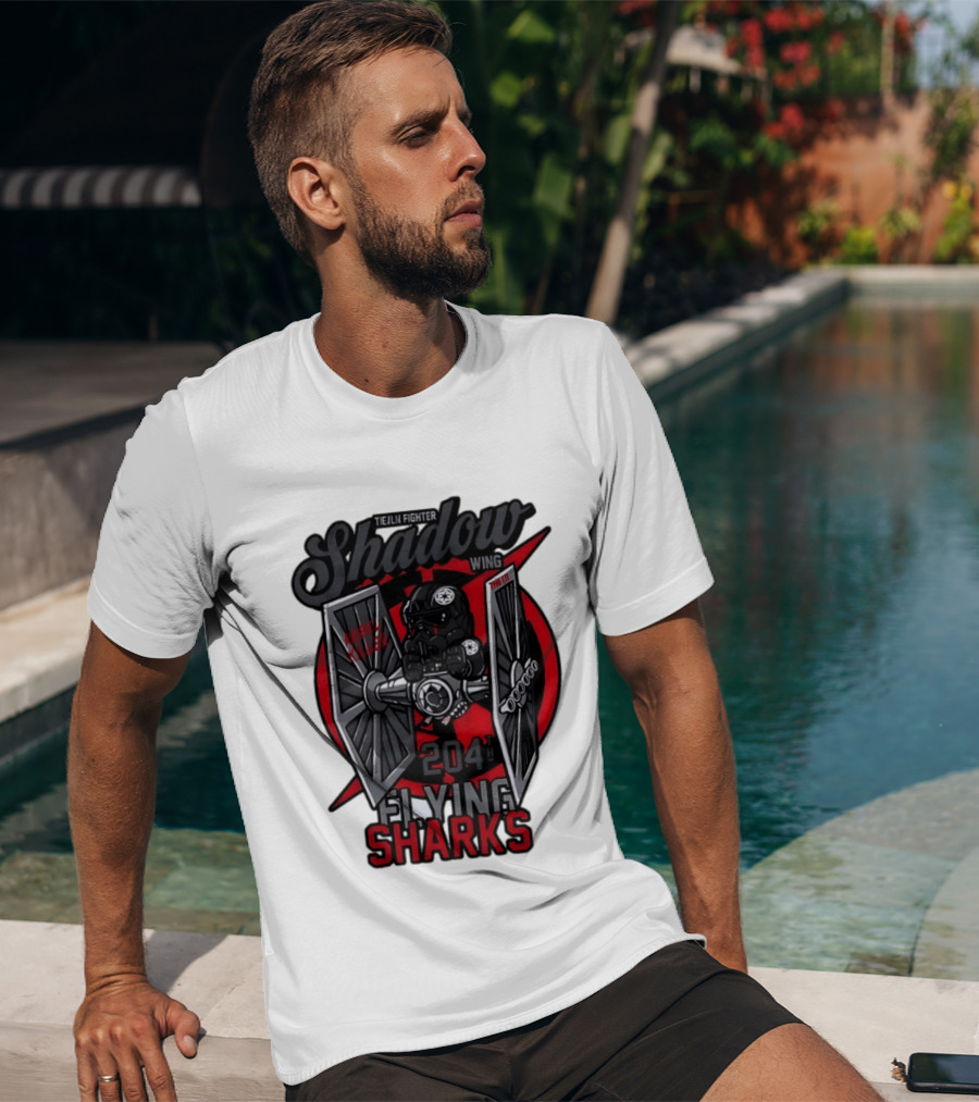 TIE Fighter Pilot Shadow Wing 204th Flying Sharks Rebel Killer Star Wars T-Shirt