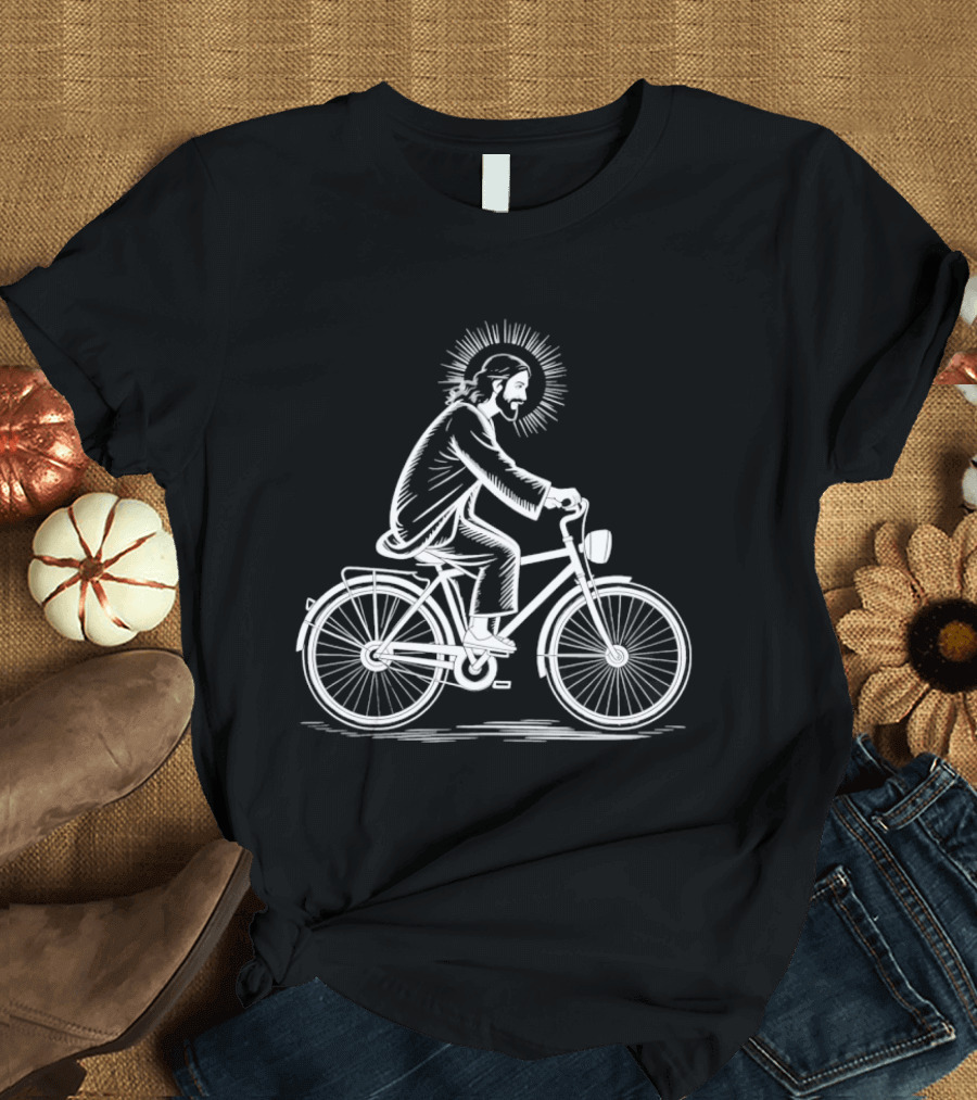 Jesus Christ Bicycle Halo T-Shirt