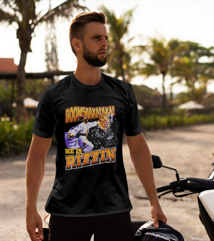 Boomshakalaka He Is Rizzin Jesus Easter Basketball Dunk T-Shirt