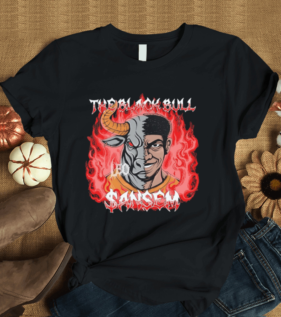 Leo Sansem The Black Bull Flaming Duality T-Shirt