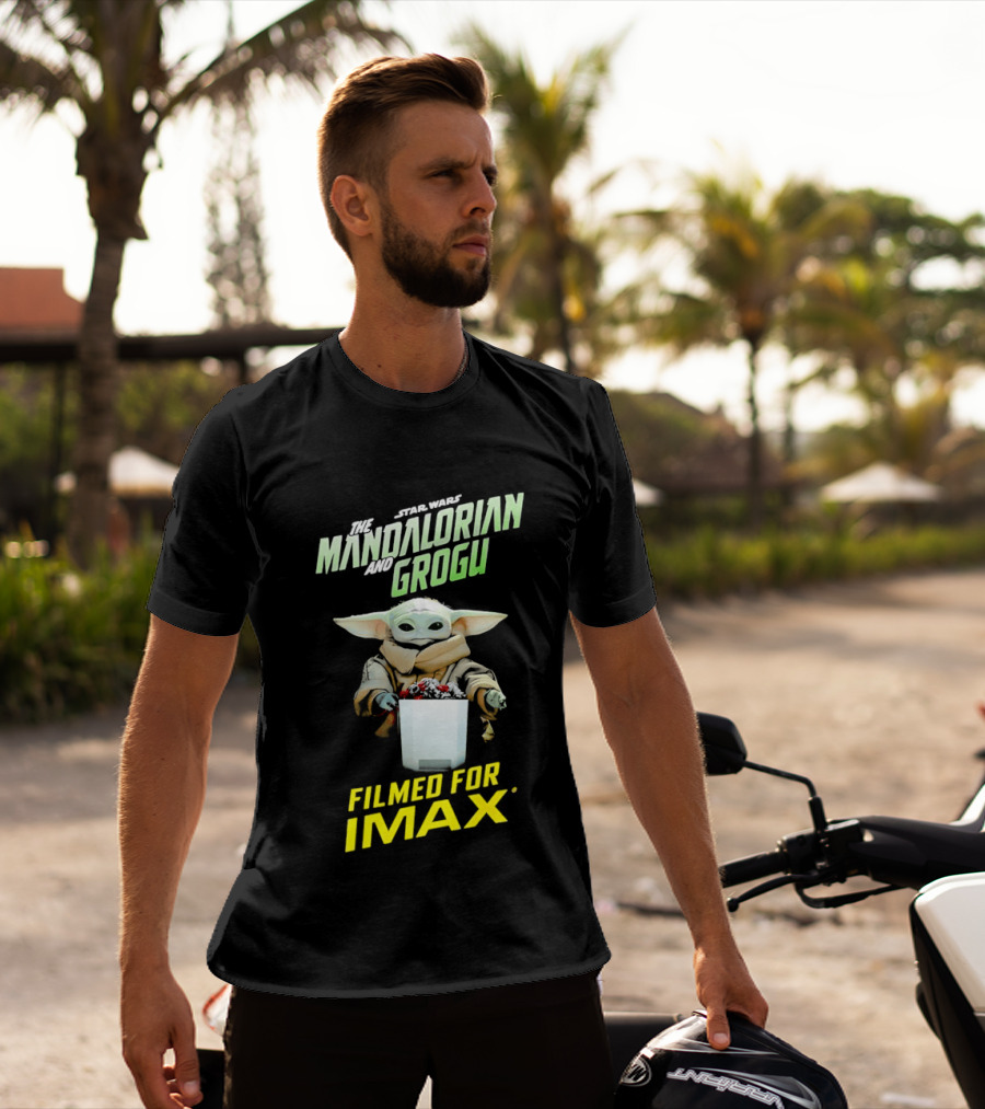 The Mandalorian And Grogu Filmed For IMAX Bucket Scene T-Shirt