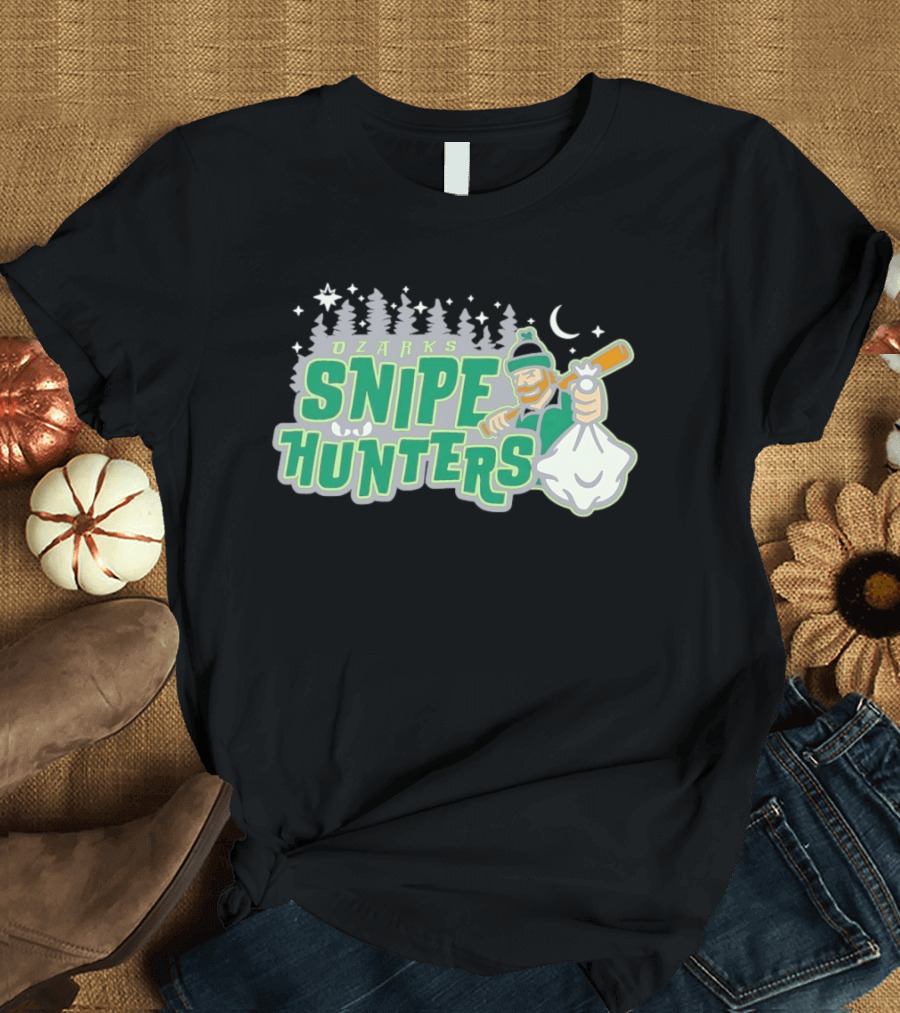Ozarks Snipe Hunters Forest Adventure Moon And Snowflakes T-Shirt