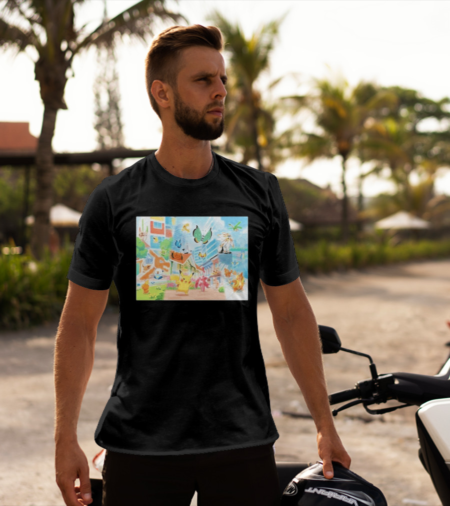 Pokémon Center Singapore July 2026 Pikachu Charizard Celebi Rowlet Oricorio Wingull T-Shirt