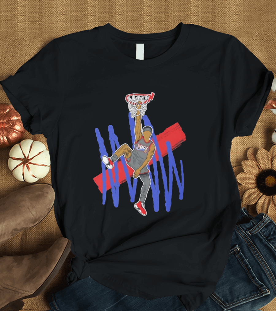 FHLY Basketball Dunk Athlete V J Edgecombe Highlight Action T-Shirt