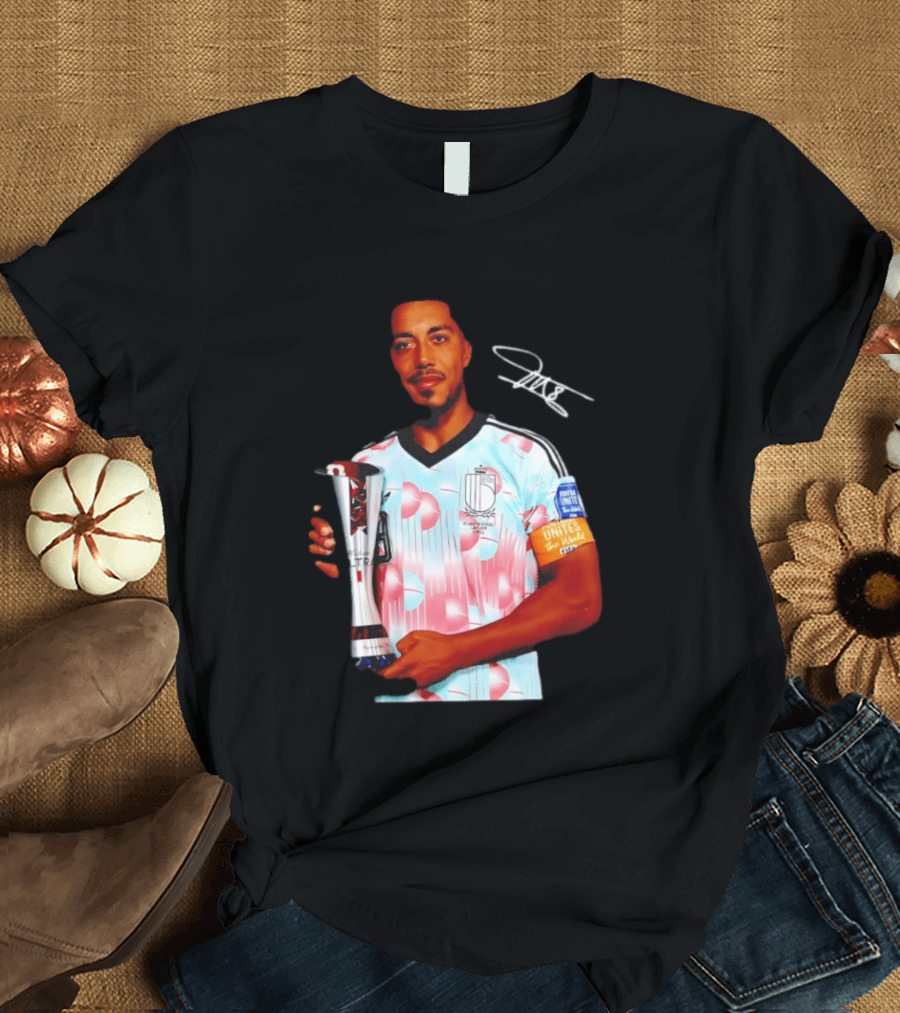 Youri Tielemans Belgium Football Unites The World Trophy Winning Moment T-Shirt