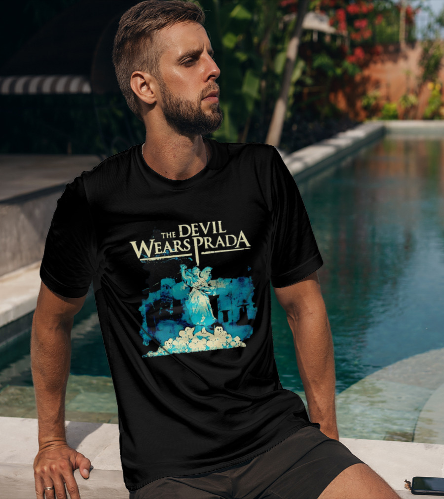 The Devil Wears Prada Angel Figure With Skull Pile T-Shirt