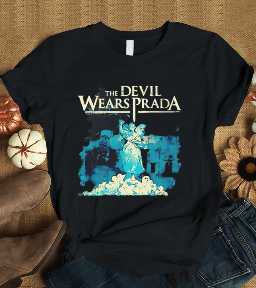 The Devil Wears Prada Angel Figure With Skull Pile T-Shirt