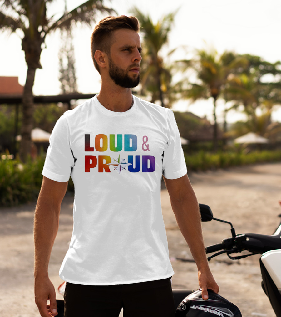 Loud And Proud Pride Rainbow Compass T-Shirt