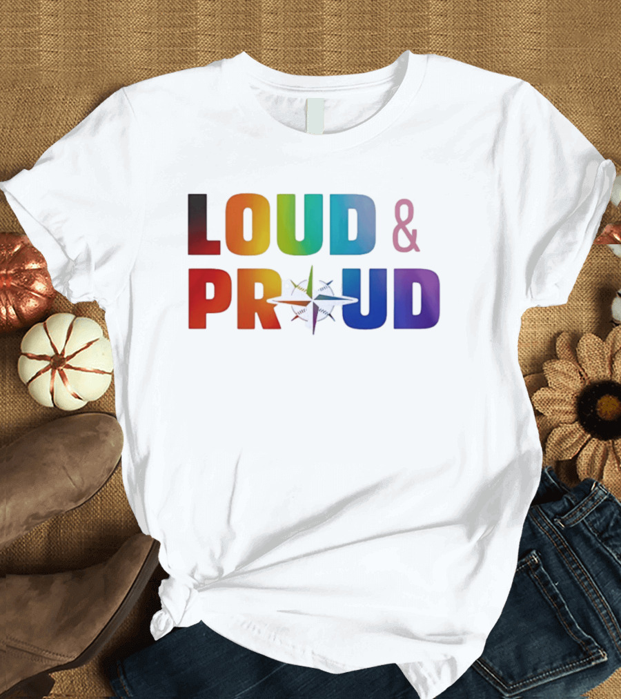 Loud And Proud Pride Rainbow Compass T-Shirt