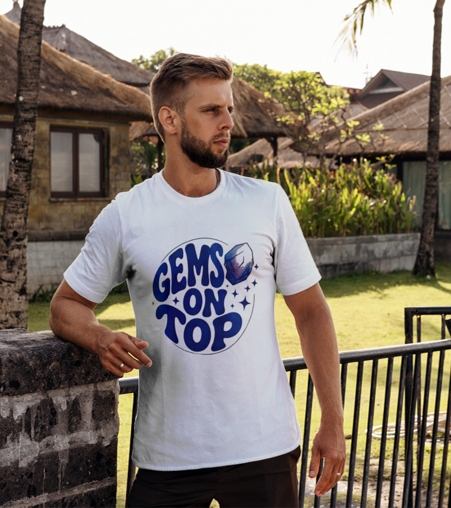 Gems On Top Crystal Stars And Galaxy T-Shirt