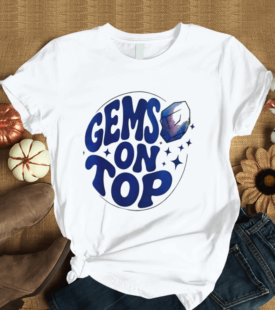 Gems On Top Crystal Stars And Galaxy T-Shirt