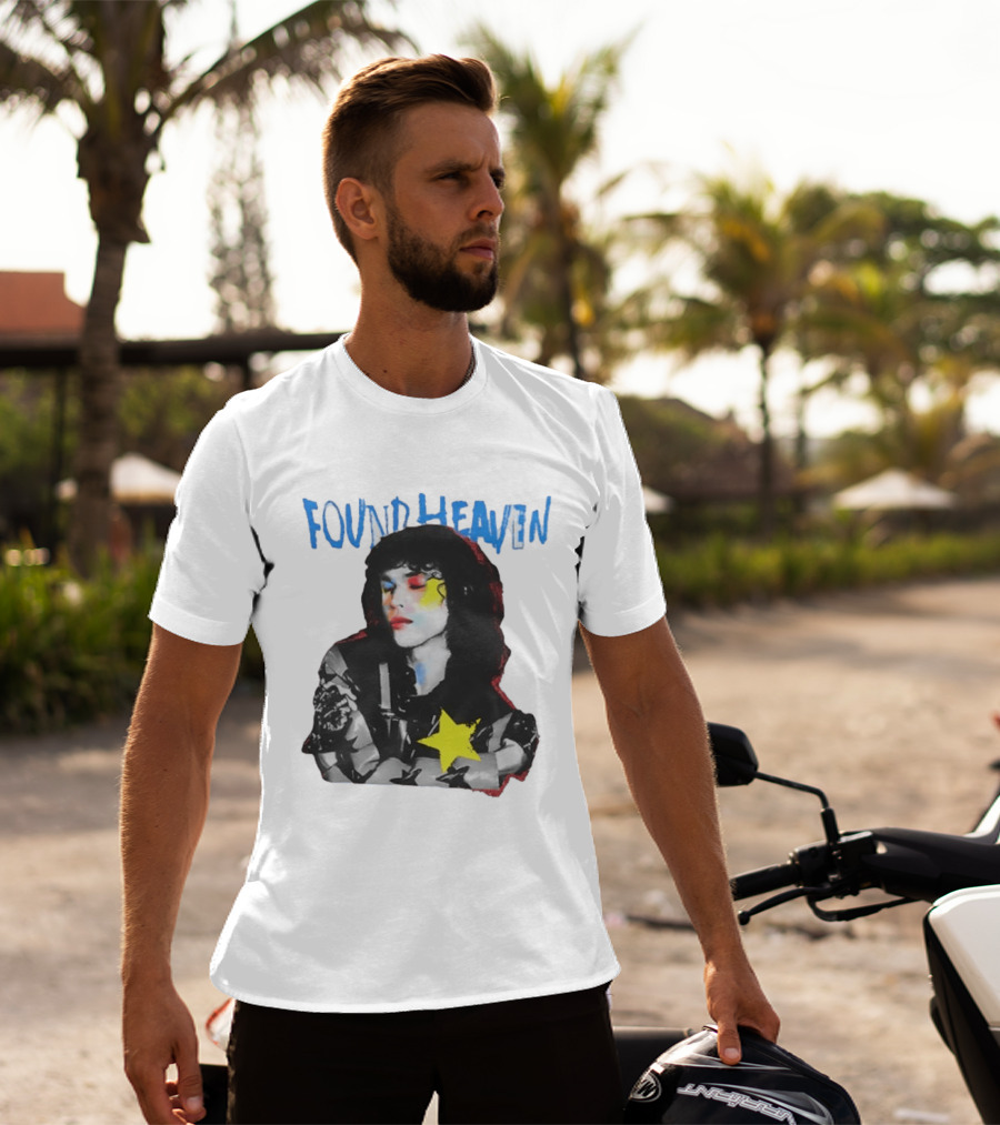 Found Heaven On Tour 2024 Dateback Washed Black Star T-Shirt