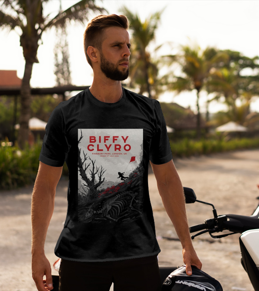 Biffy Clyro Finsbury Park London UK July 3 2026 Kite Skeleton T-Shirt