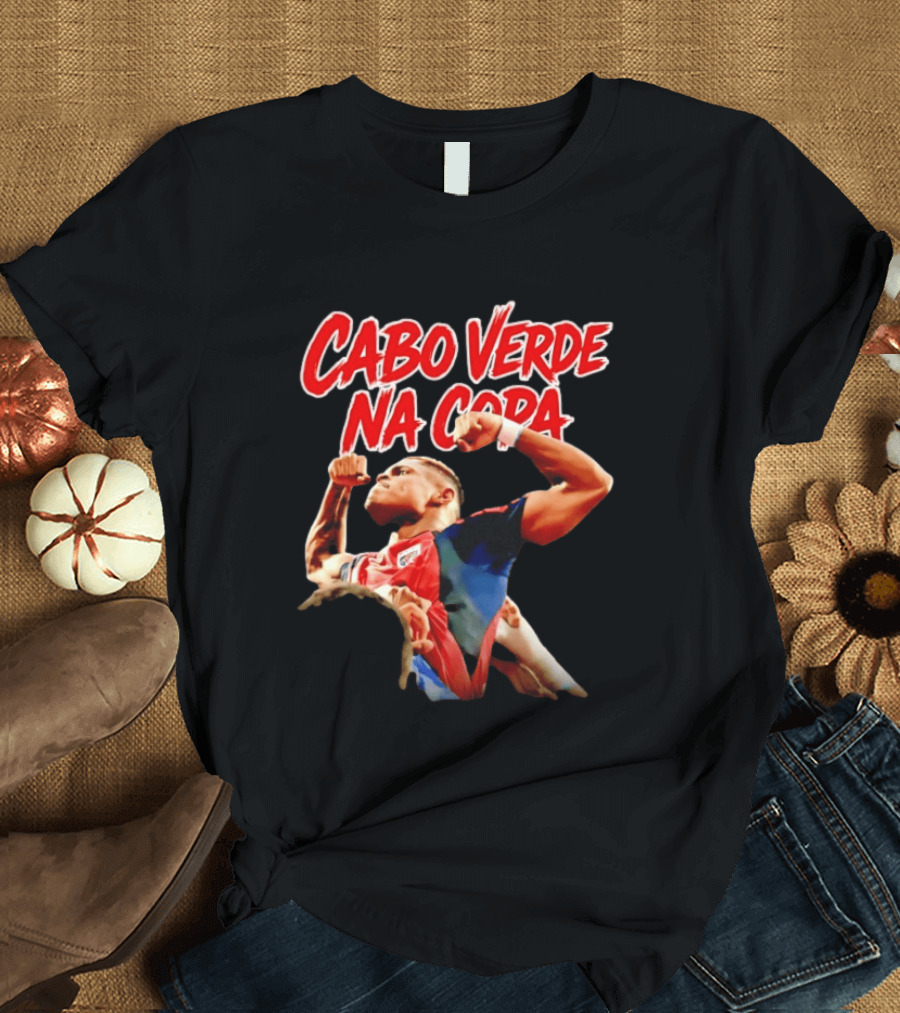 Cabo Verde Na Copa Cape Verde National Football Team Fan Pride Hélio Varela T-Shirt