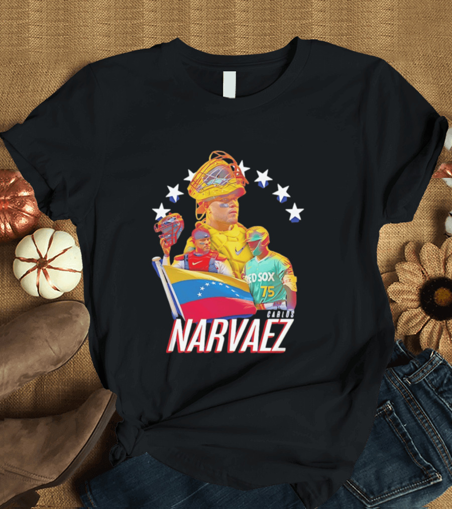 Carlos Narvaez Boston Red Sox Venezuela Catcher 75 T-Shirt