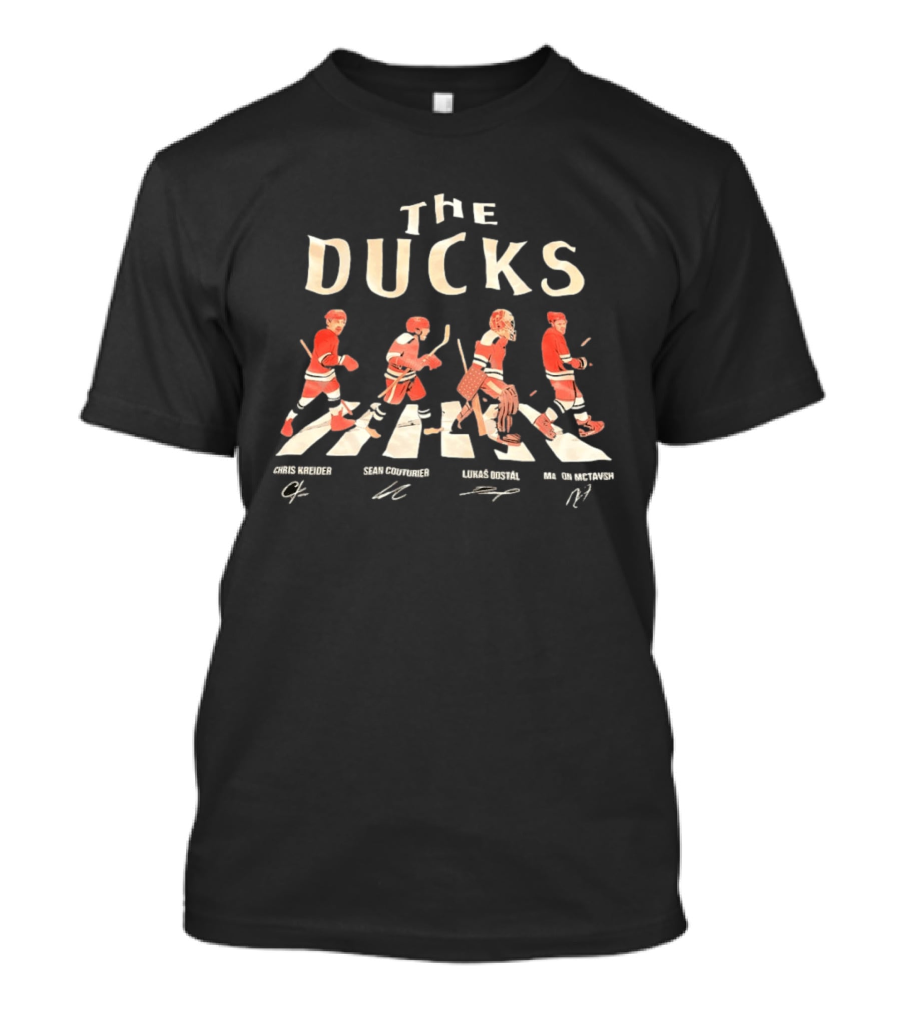 Chris Kreider Sean Couturier Lukas Dostal Mason McTavish The Ducks Abbey Road Hockey T-Shirt