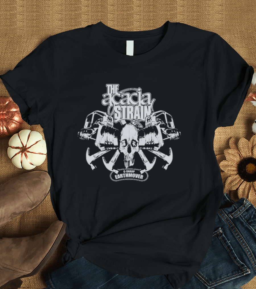 The Acacia Strain Earthmover Skull And Machinery T-Shirt