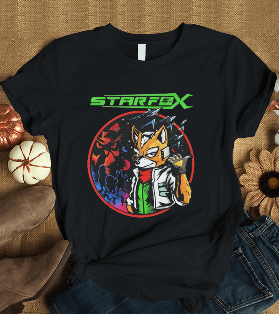 Star Fox Fox McCloud Retro Space Adventure T-Shirt
