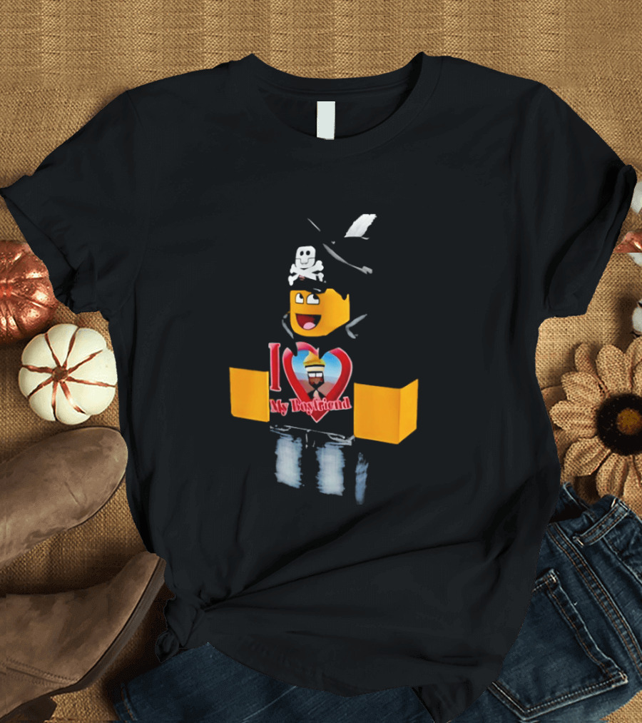 Roblox I Love My Boyfriend Heart Avatar T-Shirt