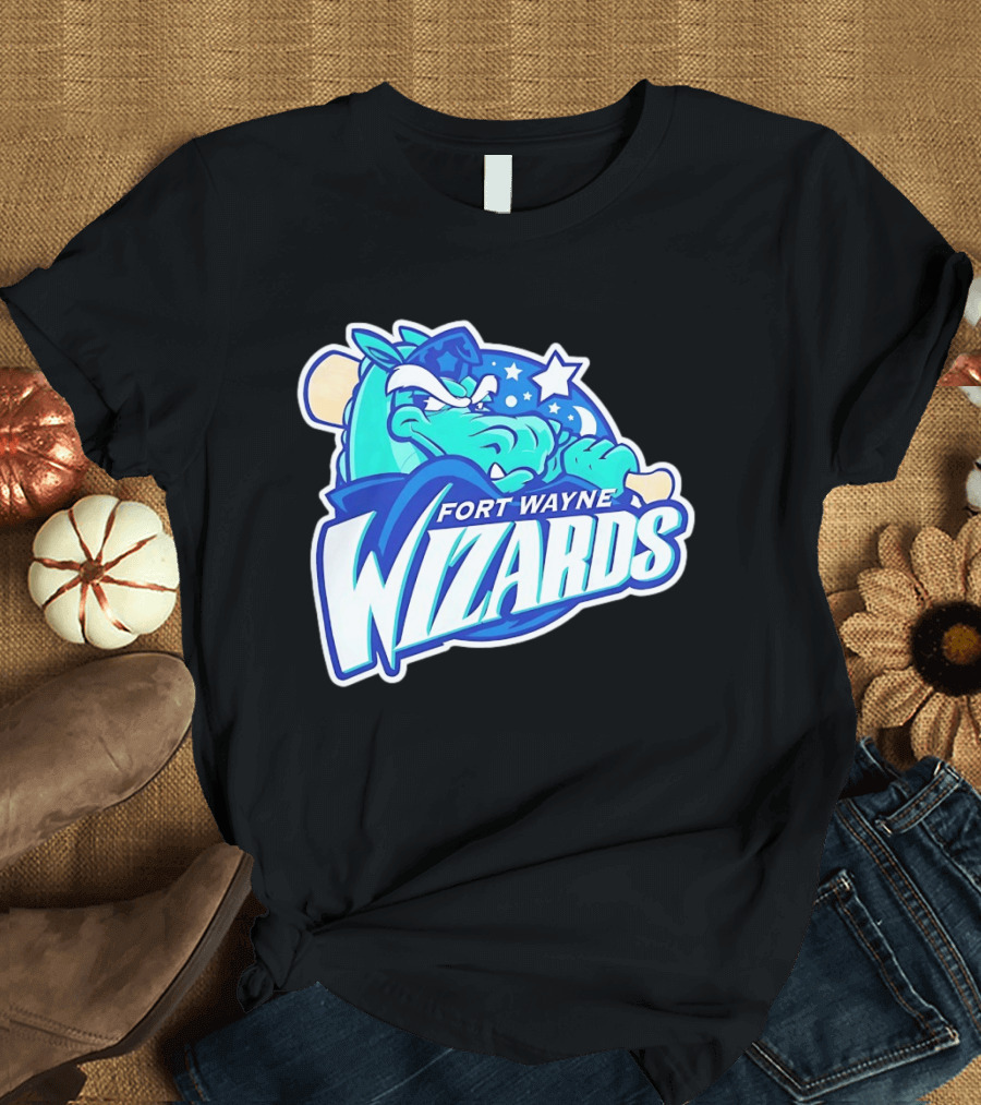 Fort Wayne Wizards Crocodile Logo Minor League Baseball Team T-Shirt