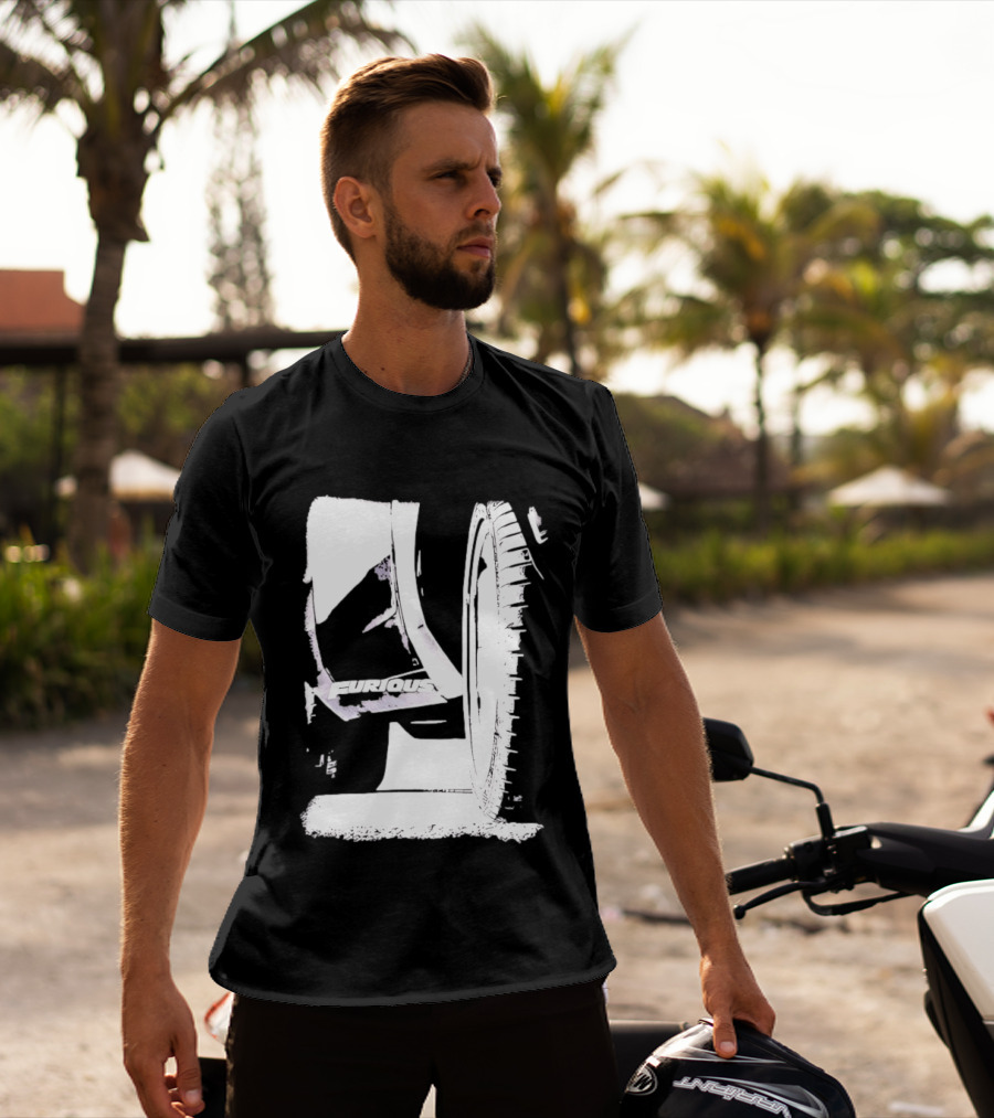 Furious 7 Universal City Studios Film Franchise Automotive Wheel Tire Rim T-Shirt