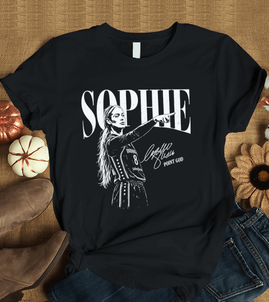 Sophie Cunningham Indiana Fever WNBA Point God Number 8 Signature SOPHIE Indiana T-Shirt