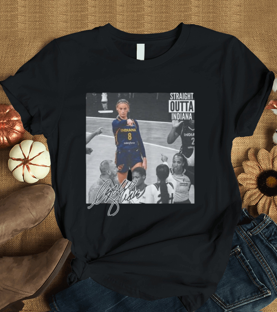Sophie Cunningham Straight Outta Indiana Indiana Fever T-Shirt