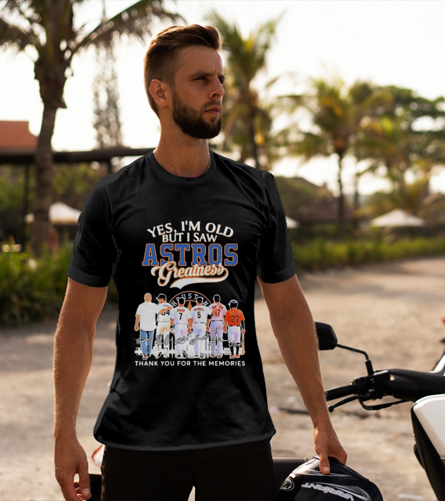Yes I'm Old But I Saw Astros Greatness Ryan Biggio Bagwell Beltran Thank You For The Memories T-Shirt
