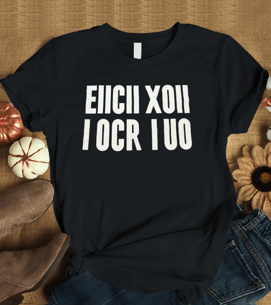 Stencil Block EHCII XII I OCR IUO T-Shirt
