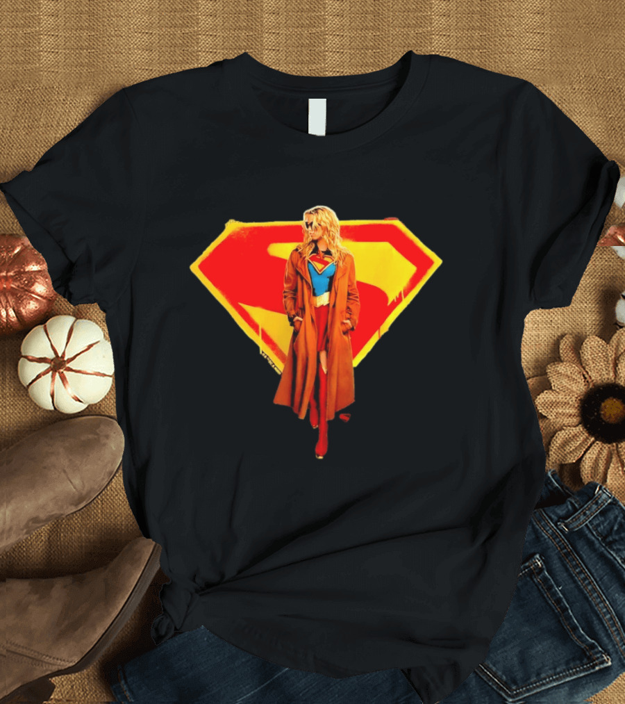 Supergirl 2026 Movie Iconic Superhero Emblem Heroine Coat T-Shirt