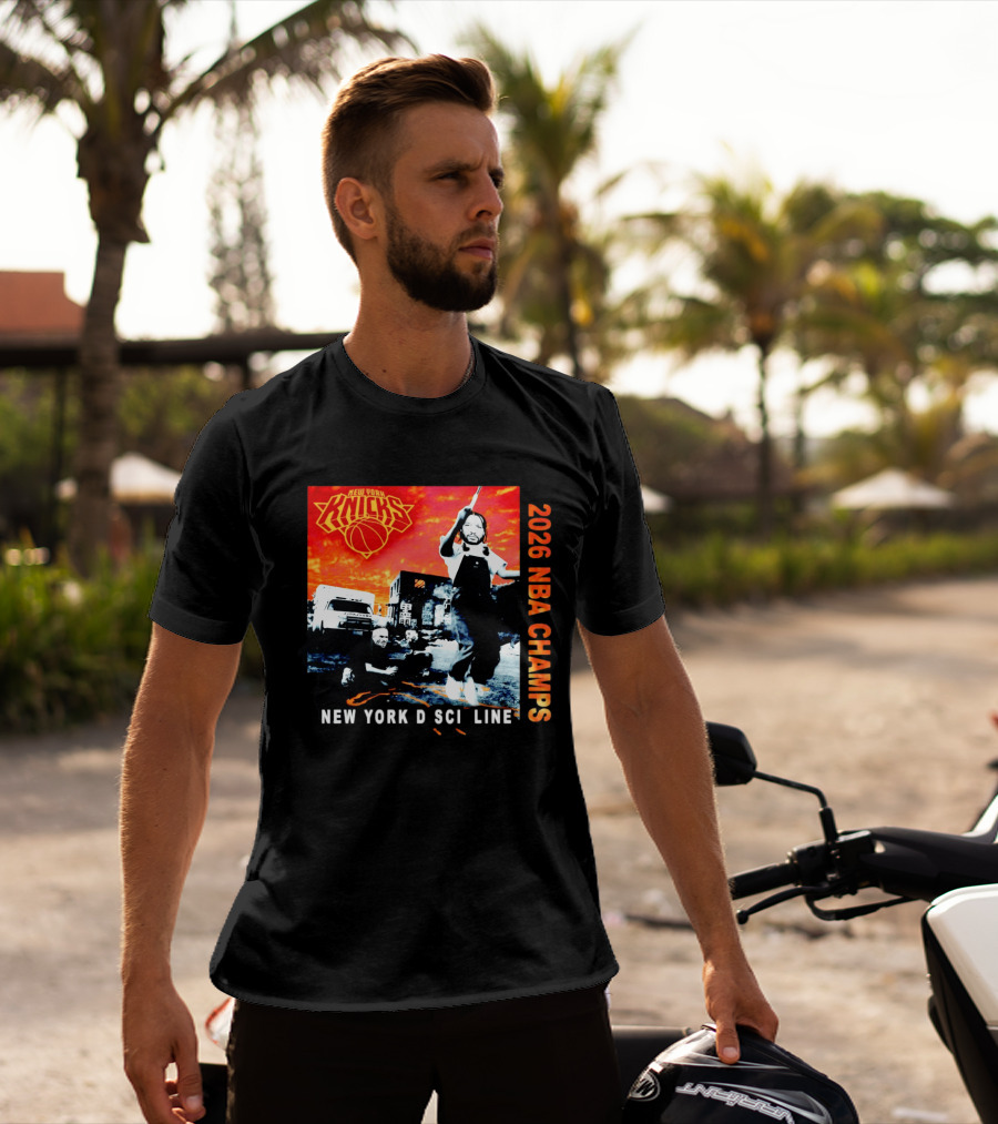 New York Knicks 2026 NBA Champs New York Discipline Rap Album T-Shirt