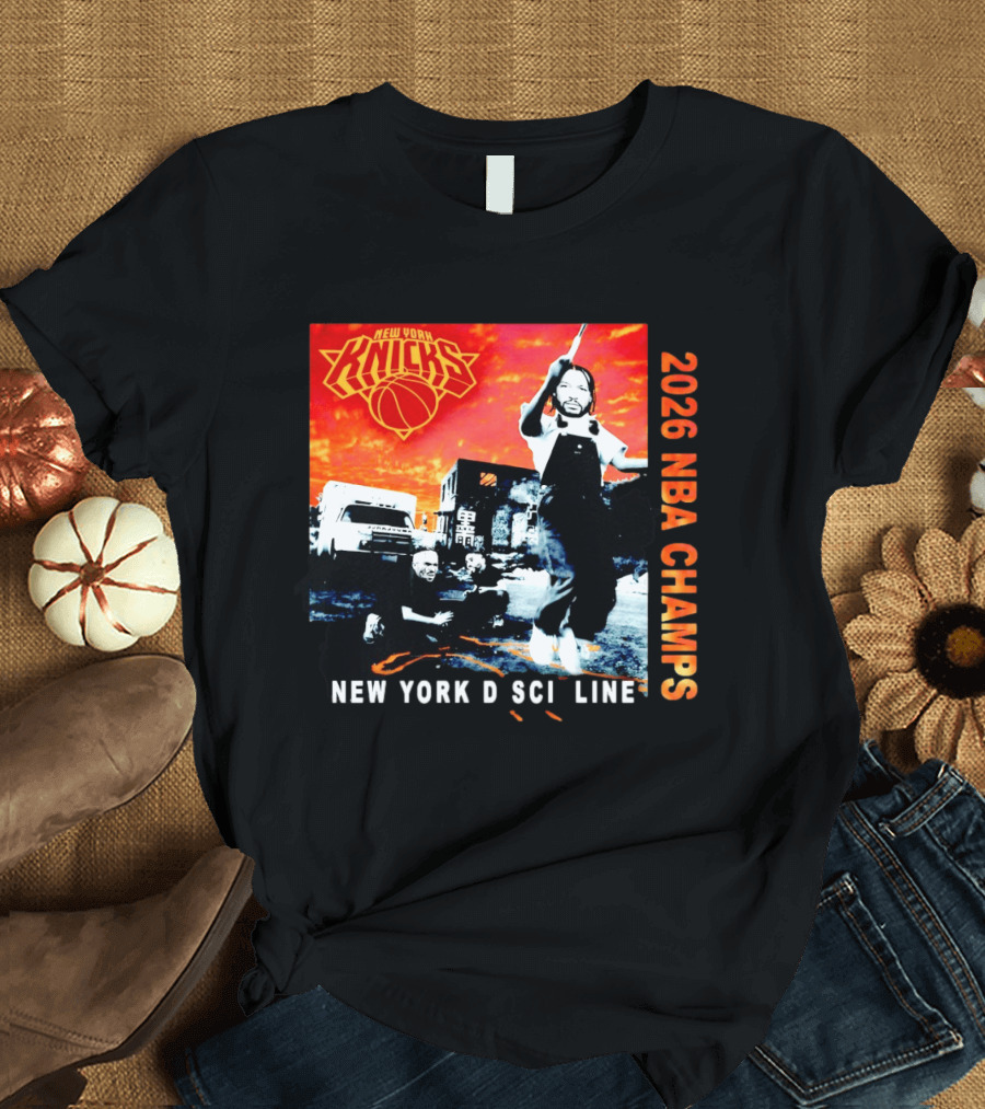 New York Knicks 2026 NBA Champs New York Discipline Rap Album T-Shirt
