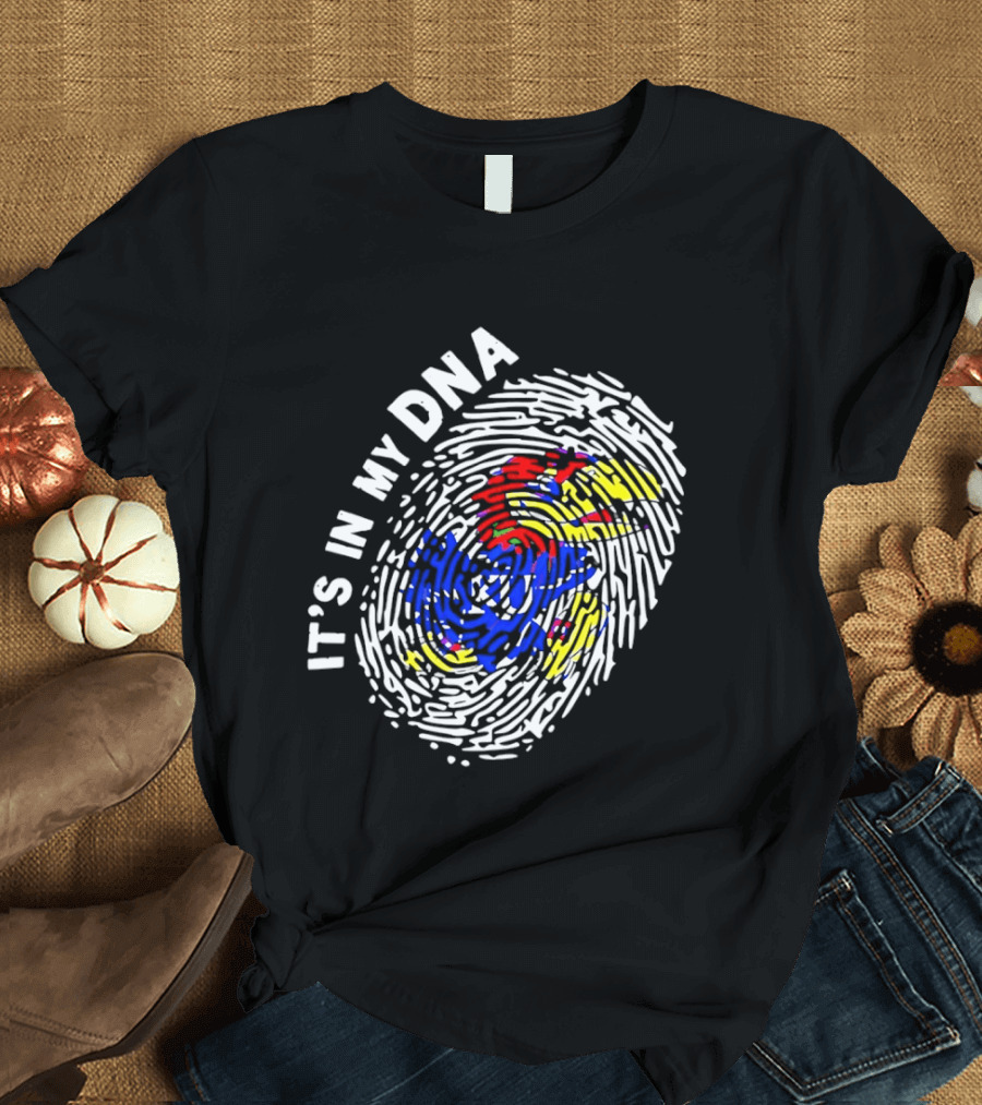 Kansas Jayhawks It's In My DNA Fingerprint T-Shirt