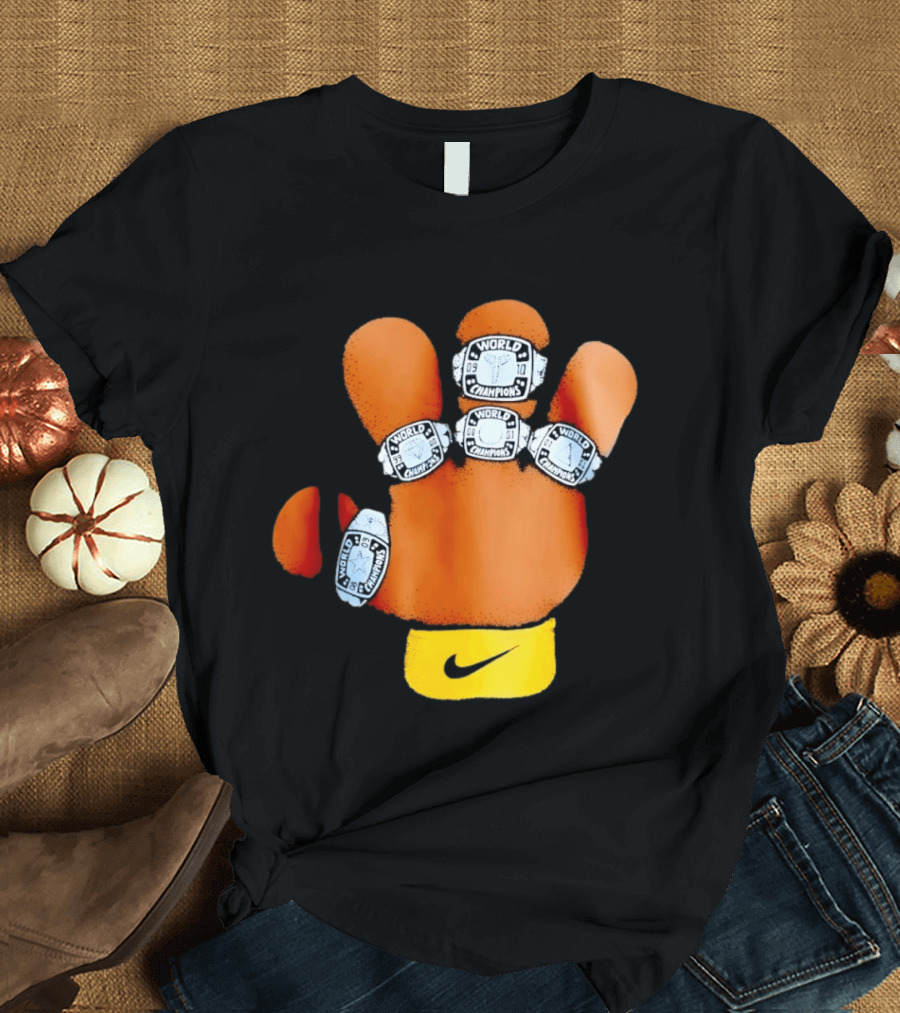 Kobe Bryant 5X World Champions Rings Nike Wristband T-Shirt