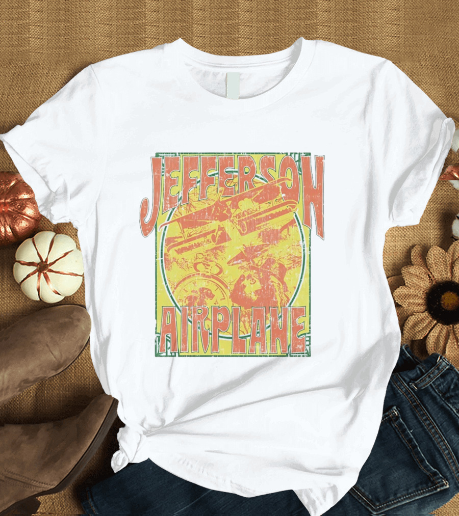 Jefferson Airplane Distressed Vintage Band Art Psychedelic 60s T-Shirt